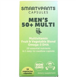 SmartyPants, Mens 50+ Multi, 30 Vegetarian Capsules