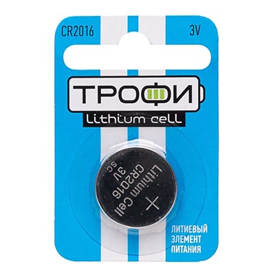 Элемент литиевый Трофи CR2016 ENERGY POWER Lithium (1-BL) (100/1000)