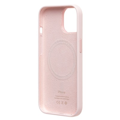 Чехол-накладка ORG Silicone Case SafeMag с анимацией для "Apple iPhone 15" (light pink)