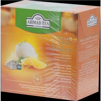 AHMAD TEA. Desserts Collection. Citrus Sorbet карт.пачка, 20 пирамидки