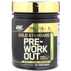 Optimum Nutrition, Gold Standard, предтренировочная добавка, зеленое яблоко, 300 г (10,58 унции)