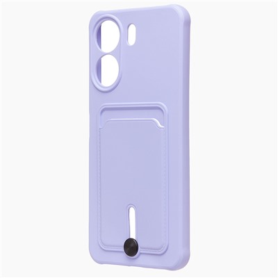 Чехол-накладка - SC304 с картхолдером для "Xiaomi Poco C65" (light violet) (225746)