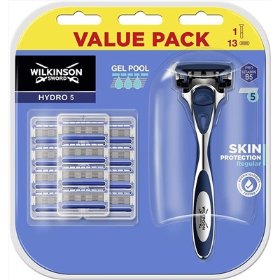 Станок для бритья Schick (Wilkinson Sword) HYDRO-5 Skin Protection Regular (+13 кассет)