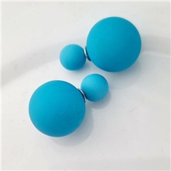 Серьги шарики в стиле диор, цвет : голубой, арт. 018.556