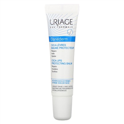 Uriage, Bariederm, Cica-Lips Protecting Balm, Fragrance-Free, 0.5 fl oz (15 ml)