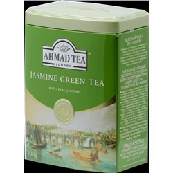 AHMAD TEA. English Caddy. Jasmine Green tea 100 гр. жест.банка