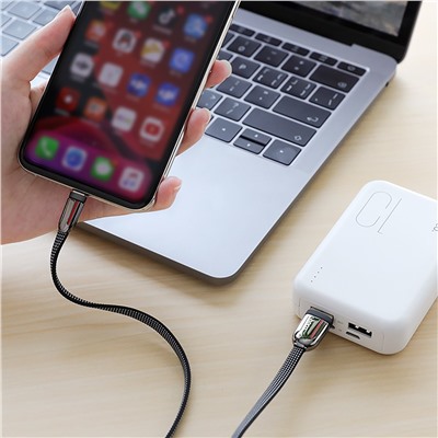 Кабель USB - Apple lightning Hoco U74  120см 2,4A  (black)