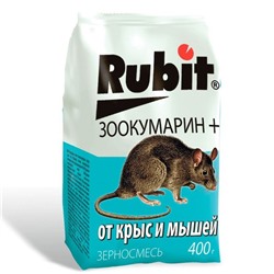 Зерновая смесь от крыс и мышей, "Rubit" Зоокумарин+, 400 Г