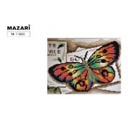 Алмазная мозаика по номерам с мольбертом 21х25 см "Бабочка" Частичная выкладка M-11855 Mazari