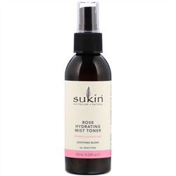 Sukin, Rose Hydrating Mist Toner, 4.23 fl oz (125 ml)