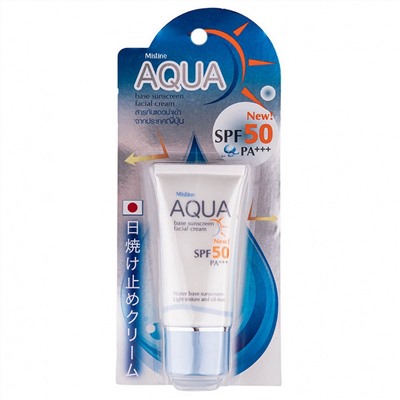 Mistine Крем для лица солнцезащитный увлажняющий / Aqua Base Sunscreen Facial Cream SPF 50 PA+++, 20 г