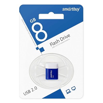 Флэш накопитель USB  8 Гб Smart Buy Lara (blue)