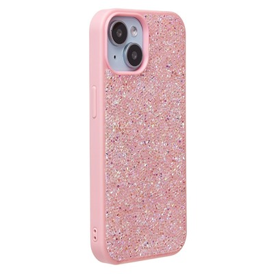 Чехол-накладка - PC071 POSH SHINE для "Apple iPhone 15" россыпь кристаллов (pink) (231604)