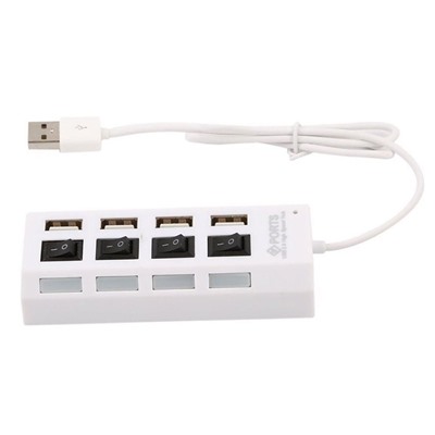 Хаб USB - HUB01 4USB (повр. уп.) (white) (206919)