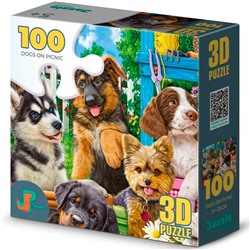 Пазл 100 3D Собаки на пикнике 16003 в Екатеринбурге