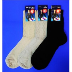 ЦЕНА ЗА 5 ПАР:  Ростекс (Рус-текс) носки мужские сетка К-21 черные
