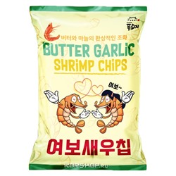 Чипсы с креветками в чесночно-сливочном соусе Butter Garlic Shrimp Chips Furmi, Корея, 80 г. Срок до 14.02.2024.Распродажа
