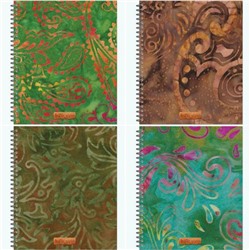 Тетрадь  96л клетка на спирали "Green Jungle Batik" 3118-96 Полином