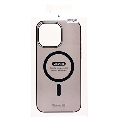 Чехол-накладка - PC Clear Case SafeMag для "Apple iPhone 14 Pro Max" (black)