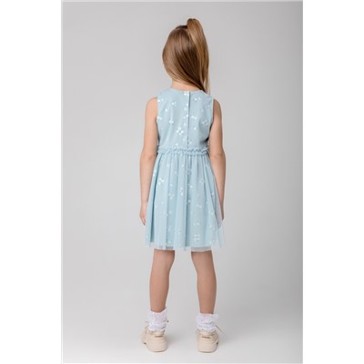 Платье для девочки Crockid КР 5734 голубой, ромашковое поле к367