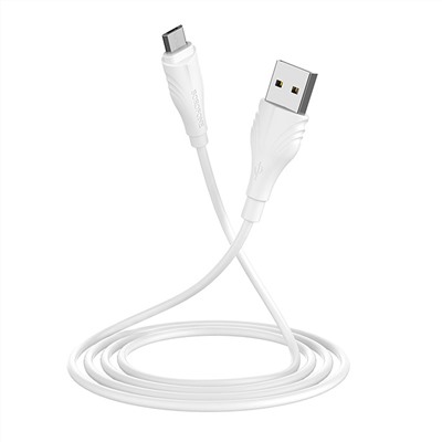 Кабель USB - micro USB Borofone BX18  200см 2,4A  (white)