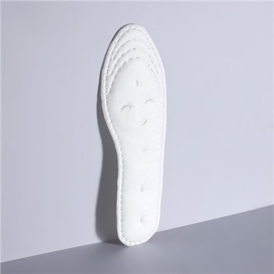 Стельки для обуви, набор - 5 пар, хлопковые, влаговпитывающие, универсальные, р-р RU до 42 (р-р Пр-ля до 43), 27 см, цвет белый