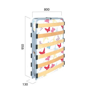 Раскладушка с матрасом взрослая «Лада М800»  190 х 80 х 30 см, нагрузка до 150 кг