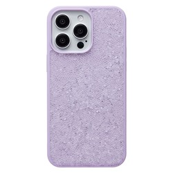 Чехол-накладка - PC071 POSH SHINE для "Apple iPhone 15 Pro Max" россыпь кристаллов (ice violet) (231614)