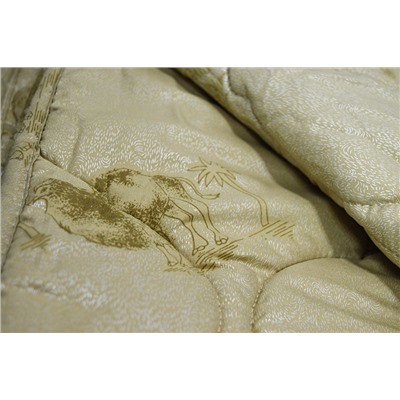 Одеяло миниевро (200х217) Верблюжья шерсть 150 гр/м ПРЕМИУМ (глосс-сатин)