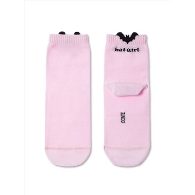Классические Носки женские CONTE Хлопковые носки CLASSIC с пикотом «Batgirl»