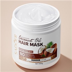 (ЗАМЯТА БАНКА) Питательная маска для волос с маслом кокоса SADOER, 500 гр.