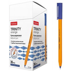 Ручка шариковая масляная "TRINITY" синяя 0.7мм orange (083437) Хатбер