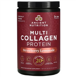 Dr. Axe / Ancient Nutrition, Multi Collagen Protein, Strawberry Lemonade, 1.18 lbs (535.5  g)