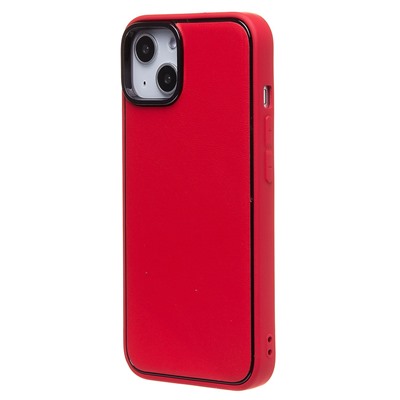 Чехол-накладка - PC084 экокожа для "Apple iPhone 14" (red) (219676)