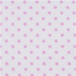 Маломеры поплин 150 см 390А/2 Звездочки цвет розовый 11 м