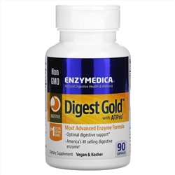 Enzymedica, Digest Gold с ATPro, добавка с пищеварительными ферментами, 90 капсул