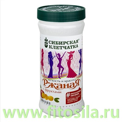 Сибирская клетчатка "Ржаная с фруктами", 350 г