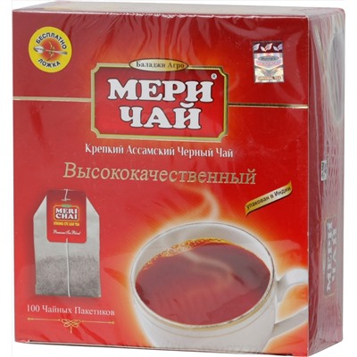 Meri Chai. Черный чай карт.упаковка, 100 пак.