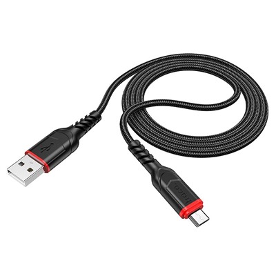 Кабель USB - micro USB Hoco X59 Victory PD (повр. уп.)  100см 2,4A  (black)