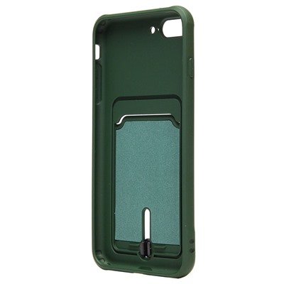 Чехол-накладка - SC304 с картхолдером для "Apple iPhone 7 Plus/iPhone 8 Plus" (dark green) (208669)