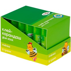 Клей-карандаш 8 гр Гамма "Пчелка" прозрачный, ПВП 356553 в Екатеринбурге