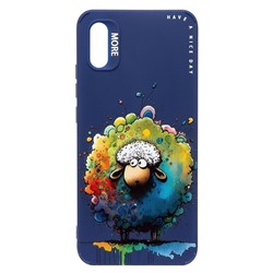 Чехол-накладка - SC335 для "Xiaomi Redmi 9A"  (овечка) (dark blue) (227194)