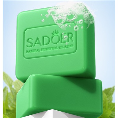 Мыло для лица и тела с экстрактом МЯТЫ Sadoer Organic Pepermint Fragrant Soap, 100 гр.