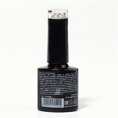 Гель лак для ногтей, «GLITTER FLASH», 3-х фазный, 8мл, LED/UV, цвет прозрачный/розовый (07)