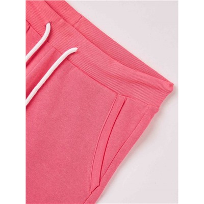 Легкие спортивные брюки из однотонной ткани Бабл-гам розовый