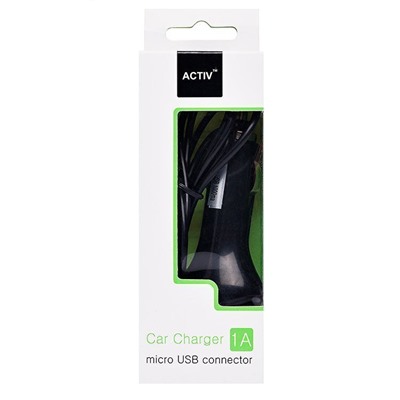 ЗУ Автомобильное Activ micro USB (1000 mA)