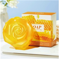 (ЗАМЯТА КОРОБКА) Мыло для лица и тела в виде цветка с МЕДОМ Sadoer Natural Honey Oil Soap, 100 гр.