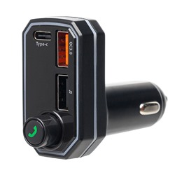 Автомобильный FM-трансмиттер - P6  2USB/Type-C (black)