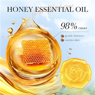 Мыло для лица и тела в виде цветка с МЕДОМ Sadoer Natural Honey Oil Soap, 100 гр.