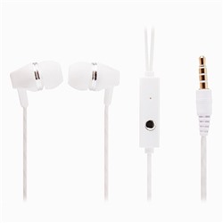 Проводные наушники с микрофоном внутриканальные Elmcoei EV-125 Jack 3,5  (white)